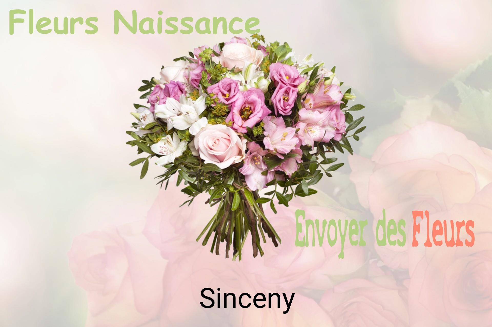 Bouquet de fleurs de naissance livré à Sinceny